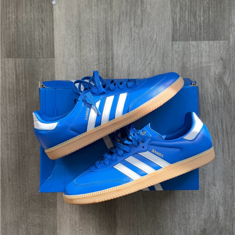 Adidas Samba Sneakers - Blue & White